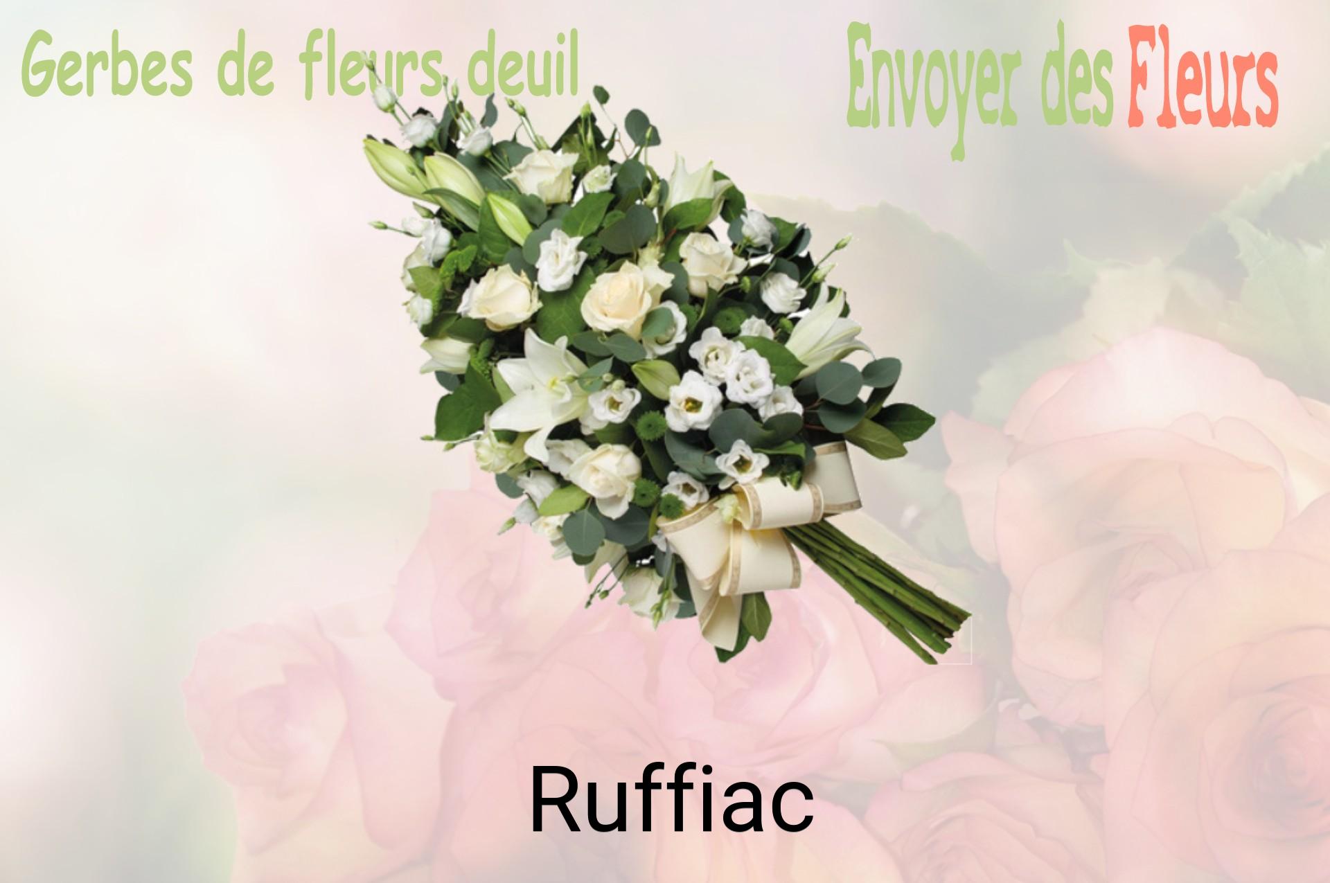 Gerbe de fleurs de deuil livrée à Ruffiac